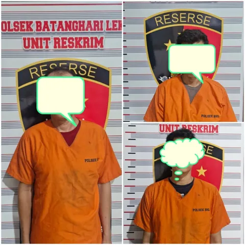 Polsek Batanghari Leko Tangkap Tiga Terduga Pencuri 392 Liter Solar Perusahaan